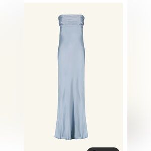 Shona Joy Blue Wedding Dress with Bias Cut
